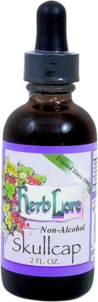 Herb Lore Skullcap Tinctuur - Liquid Natural Herbal Slaaphulp voor volwassenen en kinderen (2 fl oz)