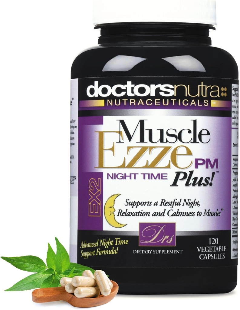 Artsen Nutra Muscle Ezze PM Plus - 3.000mg - Ontspannend met Magnesium Glycinate - Glutenvrij 120 Capsules