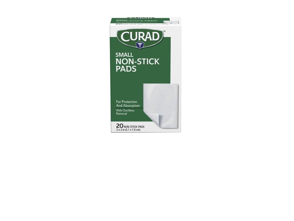 Curad Non-Stick Pads, 2 X 3 Inch(5.1 x 7.6 cm), 20 Tellen