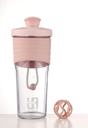2nd Generation Shaker Bottle for Protein with Mixing Ball - Perfect voor workouts en Outdoor Use, 24-Ounces Whey Protein Shaker met duidelijke meting (Pink)