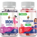 Magnesium Gummies 500mg & Iron Gummies voor volwassenen - Iron Vitamins met vitamine C