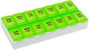 Ezy Dose Weekly (7-Day) Dagelijks AM/PM Pillen Organisator, Vitamine Planner, en Medicine Container, Case voor Supplementen en Visolie, Medium Compartments, 2 keer per dag, Groen, BPA Gratis