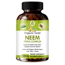 Biologische Veda Neem Capsules met Triple Complex Neem Leaf Extract, Bast & Flower - Kruidensupplement Boost Immuniteit, Verbetert spijsvertering, Huidgezondheid en Ondersteuning Reiniging - 60 Tel.