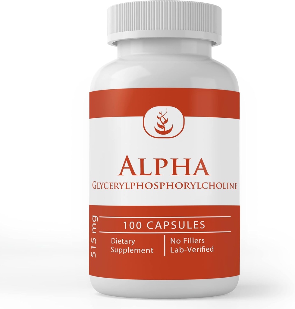 PURE ORIGINAL INGREDIENTS Alpha Glycerylphosphorylcholine (Alpha GPC), (100 Capsules) Always Pure, No Additives Or Fillers, Lab Verified