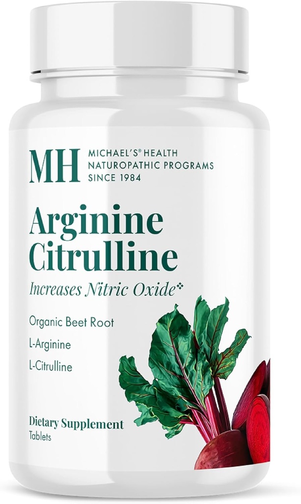 MICHAEL'S Health Naturopathische Programma's Arginine Citrulline - 90 tabletten - Verhoogt stikstofoxide - met biologische bietenwortel - 30 porties
