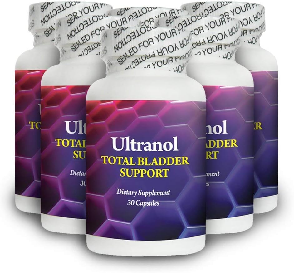 Ultranol Total Bladder Support - Natuurlijke Cranberry Supplement voor Urinaire Gezondheid, Overactieve Blaas controle, Incontinentie - Vermindert Leaks en Urgency - 6 flessen - 180 capsules