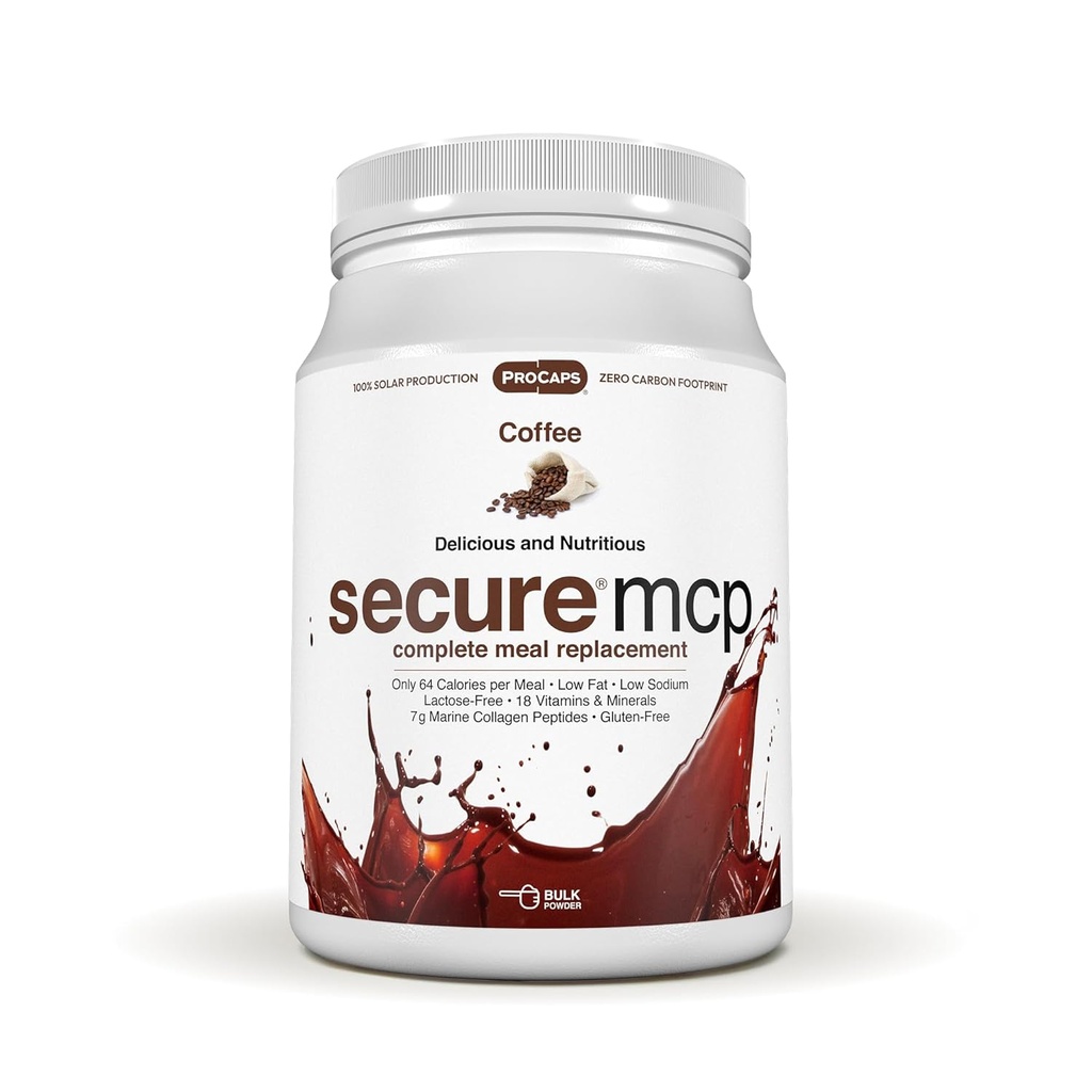 ANDREW Lessman Veilige MCP Complete Maaltijd Vervanging - Koffie 10 Servers - Slechts 64 Calorieën, Low-Fat, 7 Gram Marine Collageen Peptiden, bevordert Radiante Zachte Huid, Comfortabele gewrichten