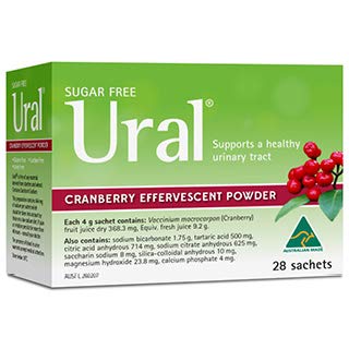 Ural Cranberry Bruispoeder 4G * 28 Sachets Urine Alkalinizer Cystitis Relief