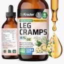 BIO KRAUTER Leg Cramps Tinctuur met Quinine - Gember en kamille Liquid Extracten voor benen Kraampjes - Natuurlijke Alcohol en Suiker Vrij Formule - Vegan Drops 4 Fl.Oz.
