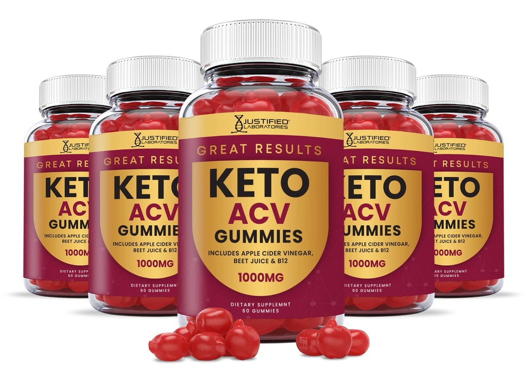 (5 Pack) Grote resultaten Keto ACV Gummies Geavanceerde Formule 1000MG Grote resultaten Keto Gummies Apple Cider Vinegar Geformuleerd met Granaatappel Beet Sap Poeder B12 Vegan Non GMO 300 Gummys