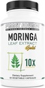 Moringa Leaf Gold Extract 10X - Vitamine A, Vitamine B, Vitamine C, Vitamine D, Vitamine E en Mineralen - Antioxidanten - Natuurlijke Energie, Metabolisme, Immuun Ondersteuning - 60 Graaf Veggie Capsules