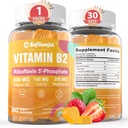 Vitamin B2 Gummies | Riboflavin 400mg with Magnesium & CoQ10 for Migraine Relief & Headache Relief | Sugar Free, Vegan, Strawberry Flavor, 60 Count