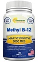 aSquared Nutrition Vitamine B12-5000 MCG Supplement met methylcobalamine (methyl B-12) - maximale sterkte vitamine B 12 Ondersteuning om natuurlijke energie te stimuleren, voordeel hersen- en hartfunctie - 120 tabletten