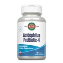 KAL Acidophilus ProBiotic-4, 500 miljoen CFUs, vier probiotische strains, probiotica voor vrouwen en mannen, bevroren gedroogd, L. acidophilus, L. bulgaricus, S. thermophilus, B. bifidum, 100 porties, 100 VegCaps