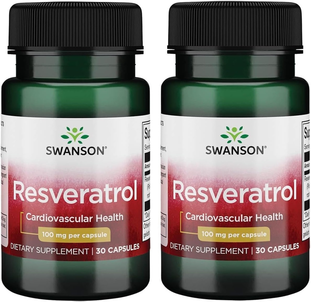 Swanson Resveratrol 100 100 Milligram 30 capsules (2 verpakkingen)
