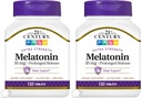 21e eeuw Melatonine 10 Mg Langdurige afgifte, 120 Telling (verpakking 2)