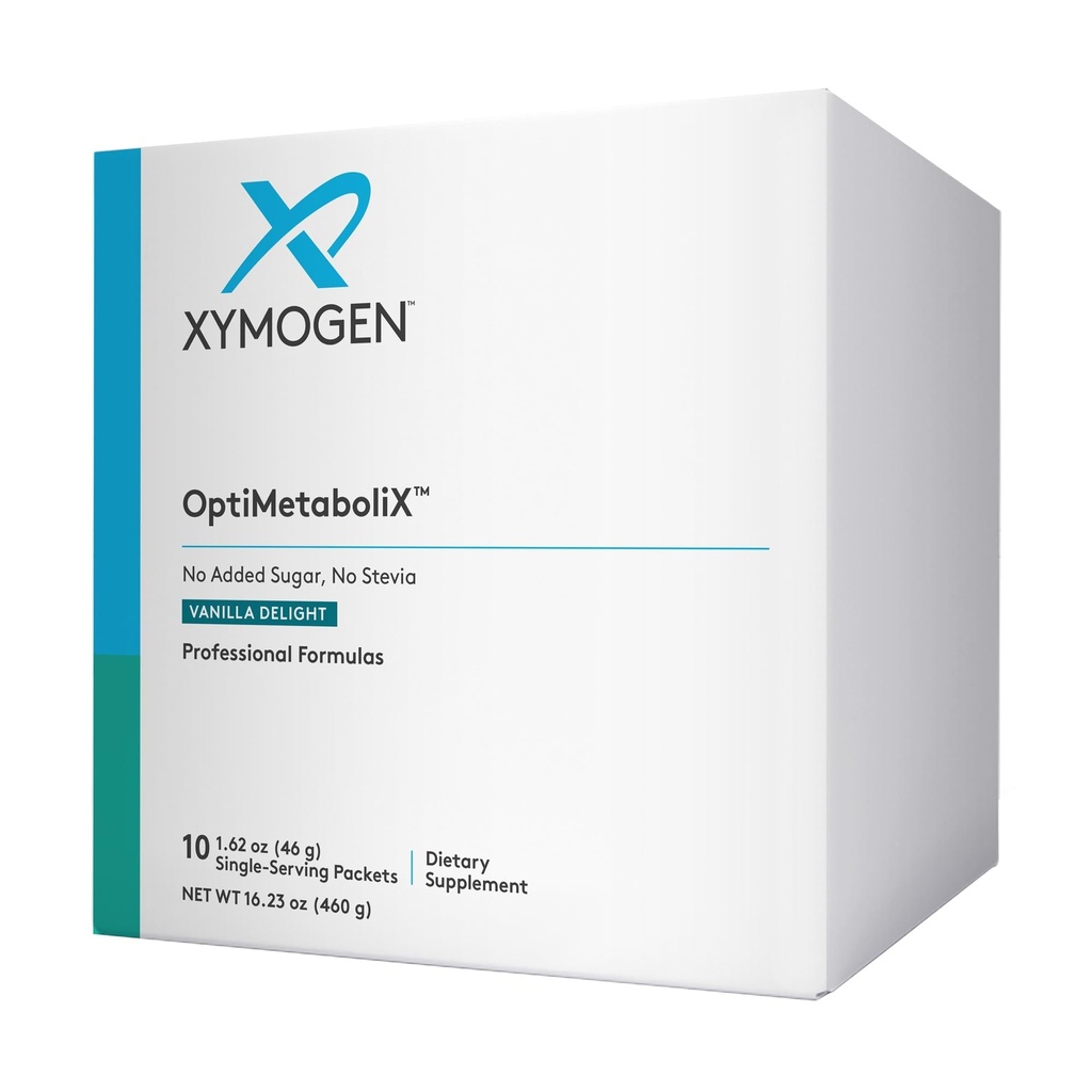 XYMOGEN OptiMetaboliX - Metabolismesupplement met B12 vitamines en folaat - kaneelsupplementen + vitamine B9 - geen suiker toegevoegd, veganistisch en glutenvrij - vanille delight (10 porties)