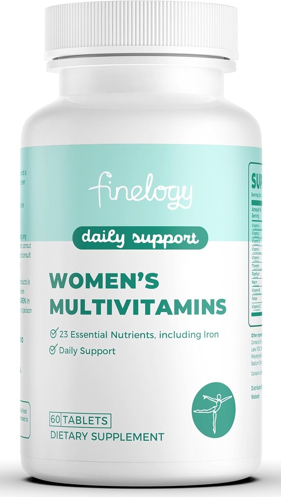 Vrouwen Multivitamine - essentiële voedingsstoffen met ijzer, vitamine A, C, D3, K, B6 en B12 supplementen voor vrouwen gezondheid, energie haar huid & Nails - dagelijkse multivitamine voor vrouwen- 60 Tel.