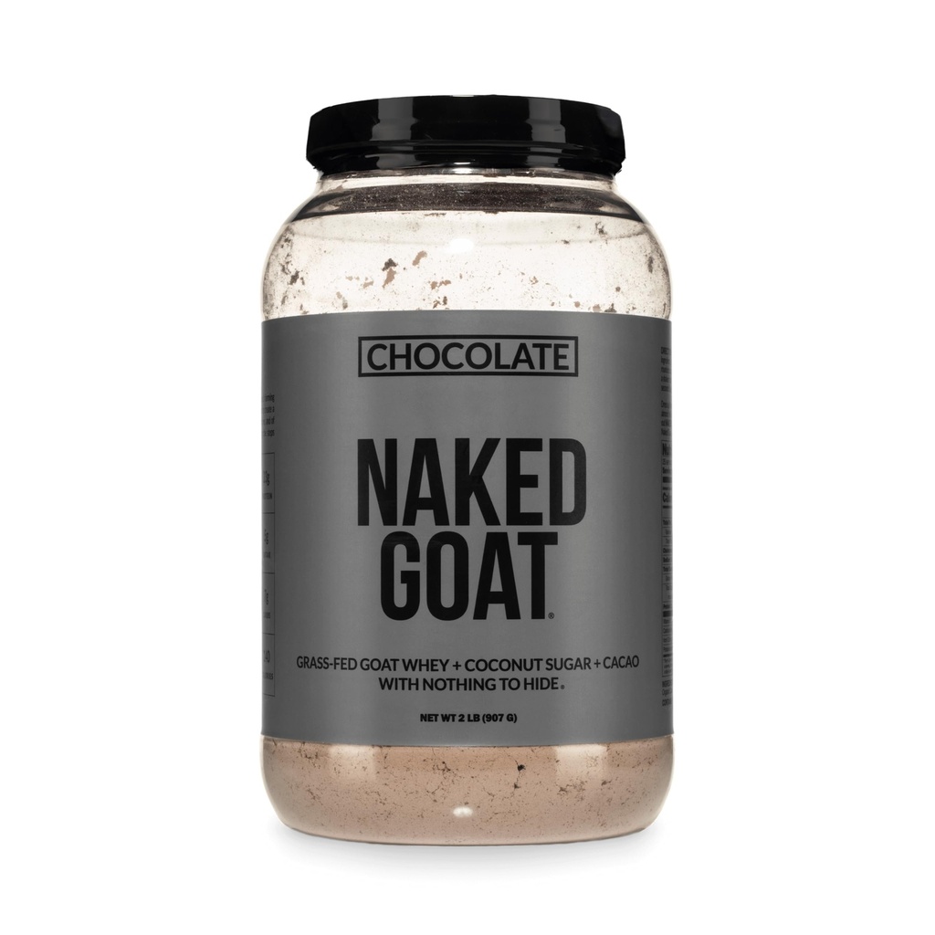 Naked Geit Chocolate Proteïne Poeder - Pasture Fed Geit Wei Proteïne Poeder van Small-Herd Dairies - Slechts 3 Ingrediënten - GGO-vrij, sojavrij - Alle Natuurlijke - 23 Gram Proteïne - 25 Servers