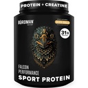 BIRDMAN Falcon Performance Vegan Protein Powder, 31g Protein, 5g Creatine, 5g BCAA, Probiotica, Elektrolyten, Pre-workout, Low Carb, Suikervrij & Dairy Free, Plant Based Vanilla Protein -19 Servers