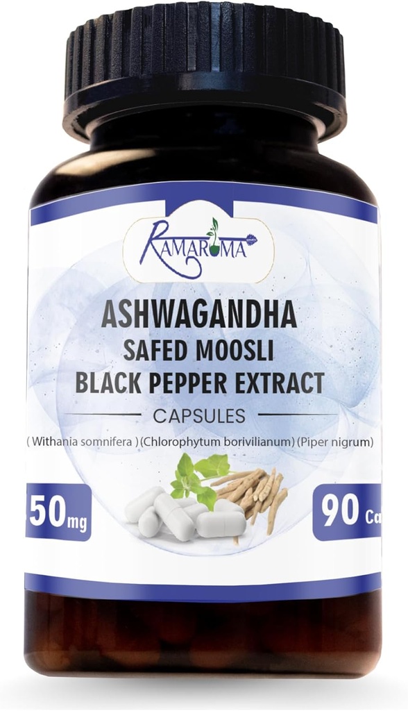 Ashwagandha capsules 2100 mg - 90 capsules Ashwagandha poeder en wortelextract.
