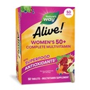 Nature's Way Alive! Women’s 50 Plus Complete Multivitamin Tablets, Daily Vitamin for Women 50 +, Supports Healthy Heart, Bones, and Brain Function*, with Superfood Antioxidants(1), 50 Tablets