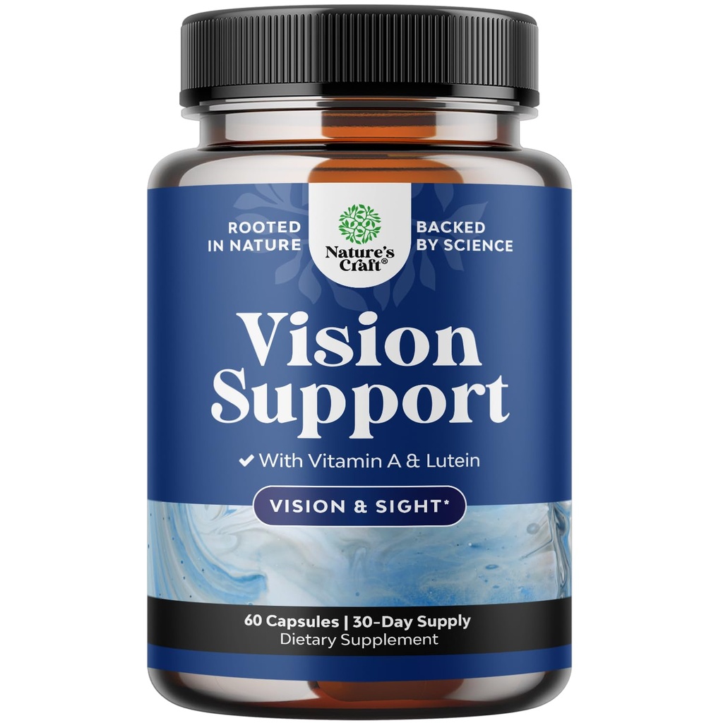 Complete Eye Health Supplement voor volwassenen - Lutein 20mg Per Serving Eye Vitamins for Vision Dry Eyes Pressure and Blue Light Protection - Supplement Volwassenen met Beta Caroteen Ogen