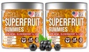 2 Pack - Multivitamine Fruit Gummies Vitaminen A, C, D & E voor volwassenen en kinderen - Superfruit Gummy voor vrouwen&Men met Goji, Vlierbessen - Ondersteunt Immuniteit, Digestie&Energie - 60 Kauwbare Veggie Gummies