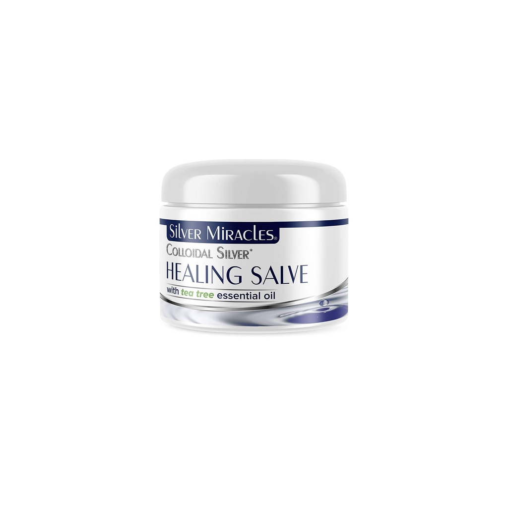 Zilveren Wonderen Colloïdale Zilveren Tea Tree Salve - helpt genezen en beschermen - 1oz