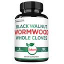 Satoomi 5 in 1 Wormhout Capsules Supplement - met zwarte walnootkloven Kurkuma en Berberine HCl - 90 Capsules - Immuunsysteem en spijsvertering Gezondheid