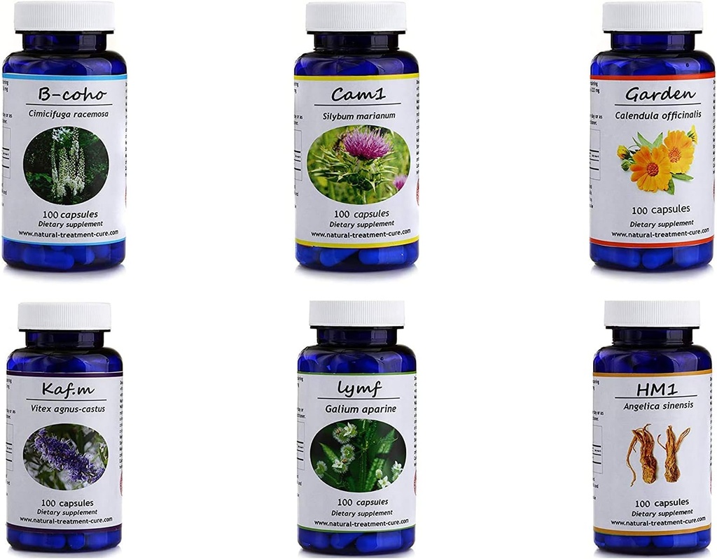 Hekma Center Supplementen Pakje voor Fibroïden - 100% natuurlijke kruiden, vitamines en voedingssupplementen voor Fibroïden - Pure Biologische - Vegan - Fibroid
