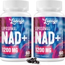 Liposomale NAD+ Supplement 1200mg Hoge absorptie, Cellulaire Energie & Mitochondriale Ondersteuning, NAD Plus voor de levensduur en vitaliteit, Anti-Aging Formule, 120 Softgels