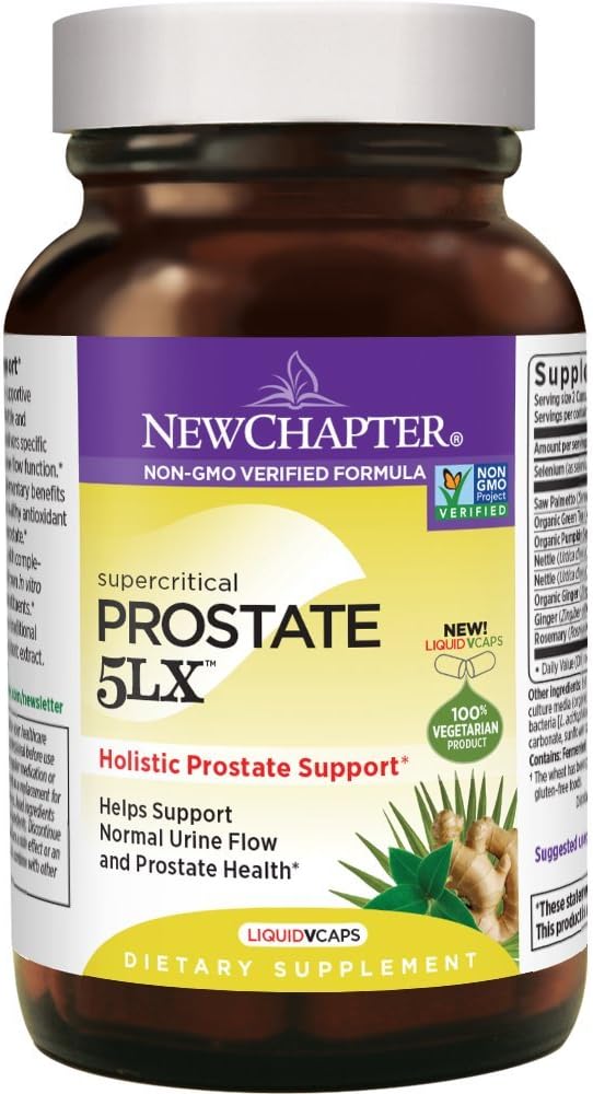 Nieuw hoofdstuk Prostaat 5LX Supplement met Saw Palmetto Plus Selenium Vegetarische Capsule, 180 Tellen