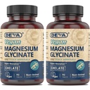 DEVA Vegan Magnesium Glycinate 300 mg per portie met Trace Minerals, Hogere Absorptie, Gecheld Magnesium, 90 Tabletten (Pack of 2)