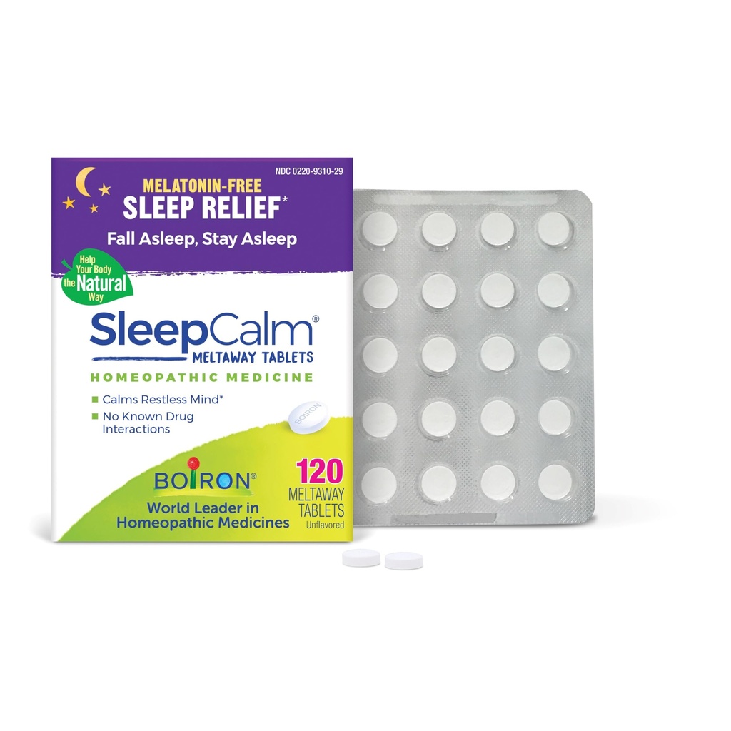 Boiron SleepCalm Tablets Slaaphulp voor diepe, ontspannende, rustgevende nachtrust - Melatonine-Free en Non Habit-Forming - 120 Tel.