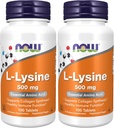 NOW Supplementen, L-Lysine (L-Lysine Hydrochloroide) 500 mg, Aminozuur, 100 Count(Pack of 2)