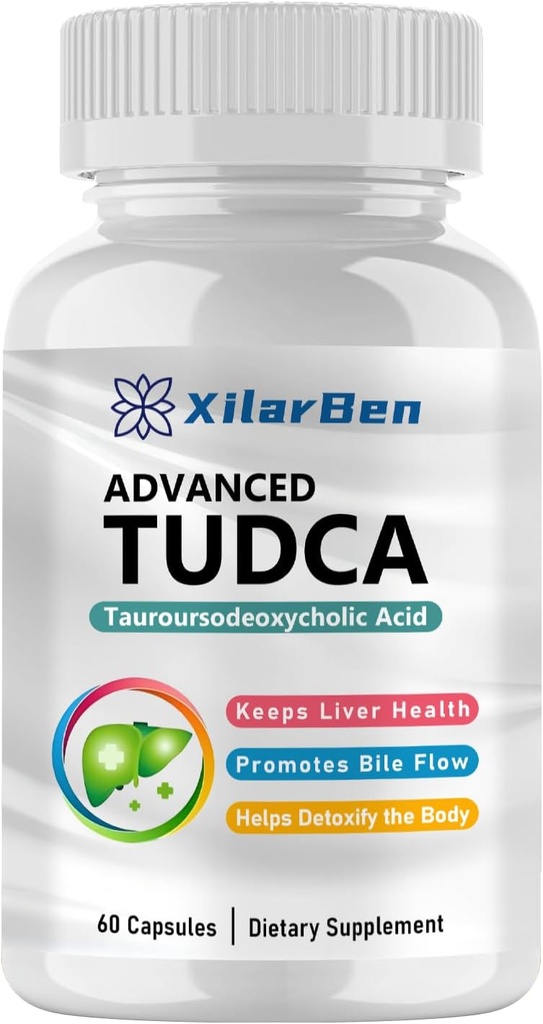 Generieke TUDCA Supplement-Liver Support, Cleanse Detox&Repair,Ultra Strength Bile Salt TUDCA 1000mg 60 Capsules