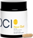 NOO Gut, Gut & Skin: Kruiden, Probiotica, Postbiotica, 3-in-1 Formula for Gut Health, Bloat Support, Regular Bowel Movements, Glowing Skin, 60 Vegan Capsules