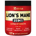 Zolotus 35 in 1 Lions Mane Mushroom Capsules Cordeyceps, Reishi, Vlierbes, Ashwagandha, Panax Ginseng - 120 Tel.