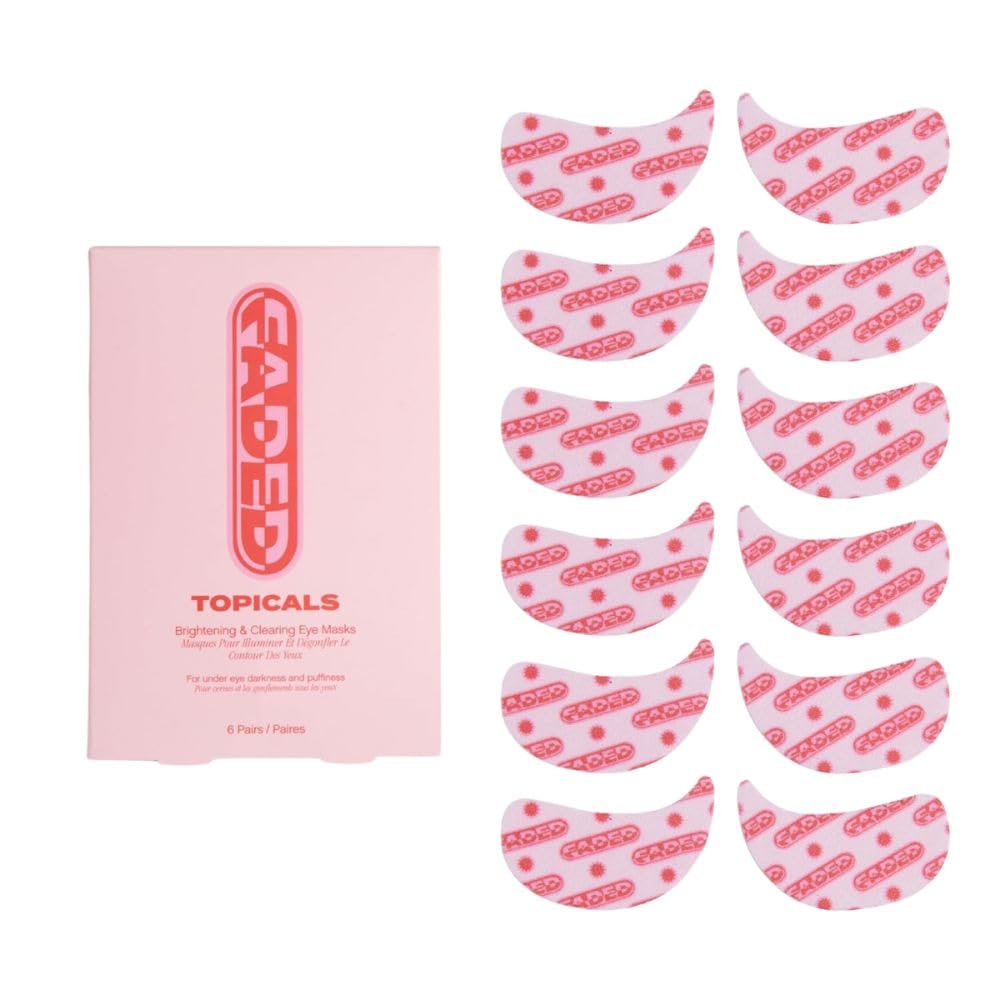 Topicals Faded Brightening Under Eye Maskers Vernieuwen van patches om te Depuff, Hydrateren, en Verhelderen Diminishes Dark Circles en Fine Lines Gemaakt met Kojic Acid, Cafeïne & Niacinamide