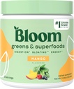 Bloom Nutrition Superfood Greens Powder, Digestive Enzymes w/Probiotica & Prebiotica, Gut Health, Bloating Relief for Women, Chlorella, 15 SVG (15 Servers (pakket van 1), Mango)