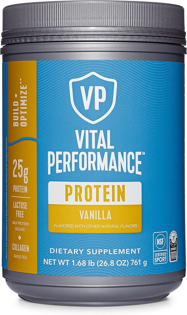 Vitale eiwitten Collageen Peptides Poeder - Vanille, Proteïne Poeder Blend, Lactose-Free, Gemaakt zonder Gluten, 1.68lb
