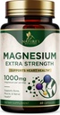 Magnesium Citrate 1000mg Per Serving - Extra Strength Magnesium for Bone, Muscle, Nerves & Heart Health Support, Natural Magnesium Supplement for Calm & Whole Body Support, USA Bottled - 60 Capsules