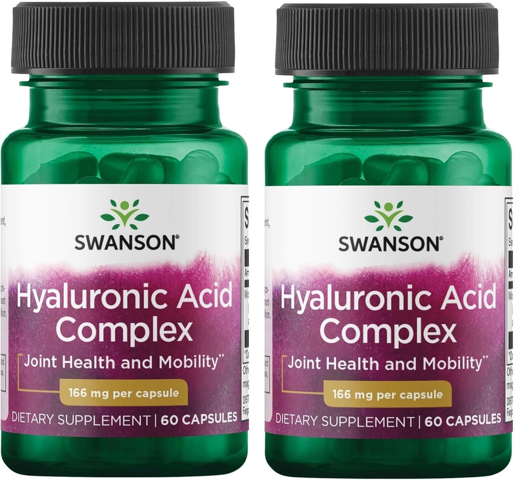 Swanson Hyaluronzuur complex 166 mg 60 capsules (2 verpakkingen)