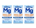 Langzame Mag Magnesiumchloride en Calcium, 60 tabletten elk (waarde verpakking van 3)