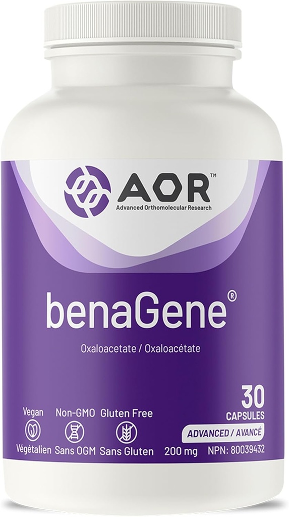 AOR, benaGene, ondersteunt gezonde veroudering, energie en levensduur, Dieetsupplement, 30 porties (30 capsules)