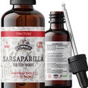 Sarsaparilla Tinctuur, Biologische Sarsaparilla Extract (Smilax Medica) Gedroogde Wortel, Niet-GMO in Cold-Pressed Biologische Plantaardige Glycerine 2 oz, 670 mg