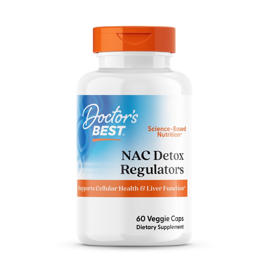 Best NAC Detox Regulators Supplement voor mannen en vrouwen - N-Acetyl Cysteine 600 mg, Liver Health Support, NAC Capsules met Selenium & Molybdeen, Ondersteunt Antioxidant Defense - 60 Veg Caps