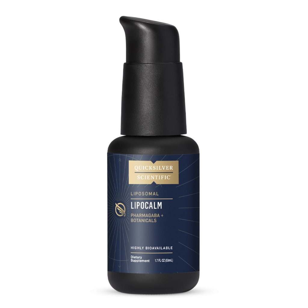 Quicksilver Scientific LipoCalm - Liposomale GABA met kruiden voor ontspannen ondersteuning - kamille, passiebloem kruiden & schedelcap Supplement voor de vrede van de geest en slaap Kalme ondersteuning (1.7oz / 50ml)