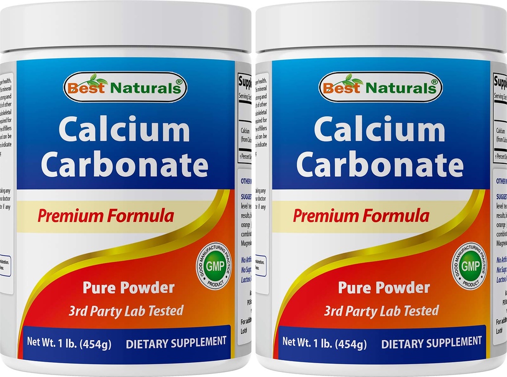 2 Pack - Best Naturals Calcium Carbonaat Poeder 1 Pond (Total 2 Pond) - Food Grade